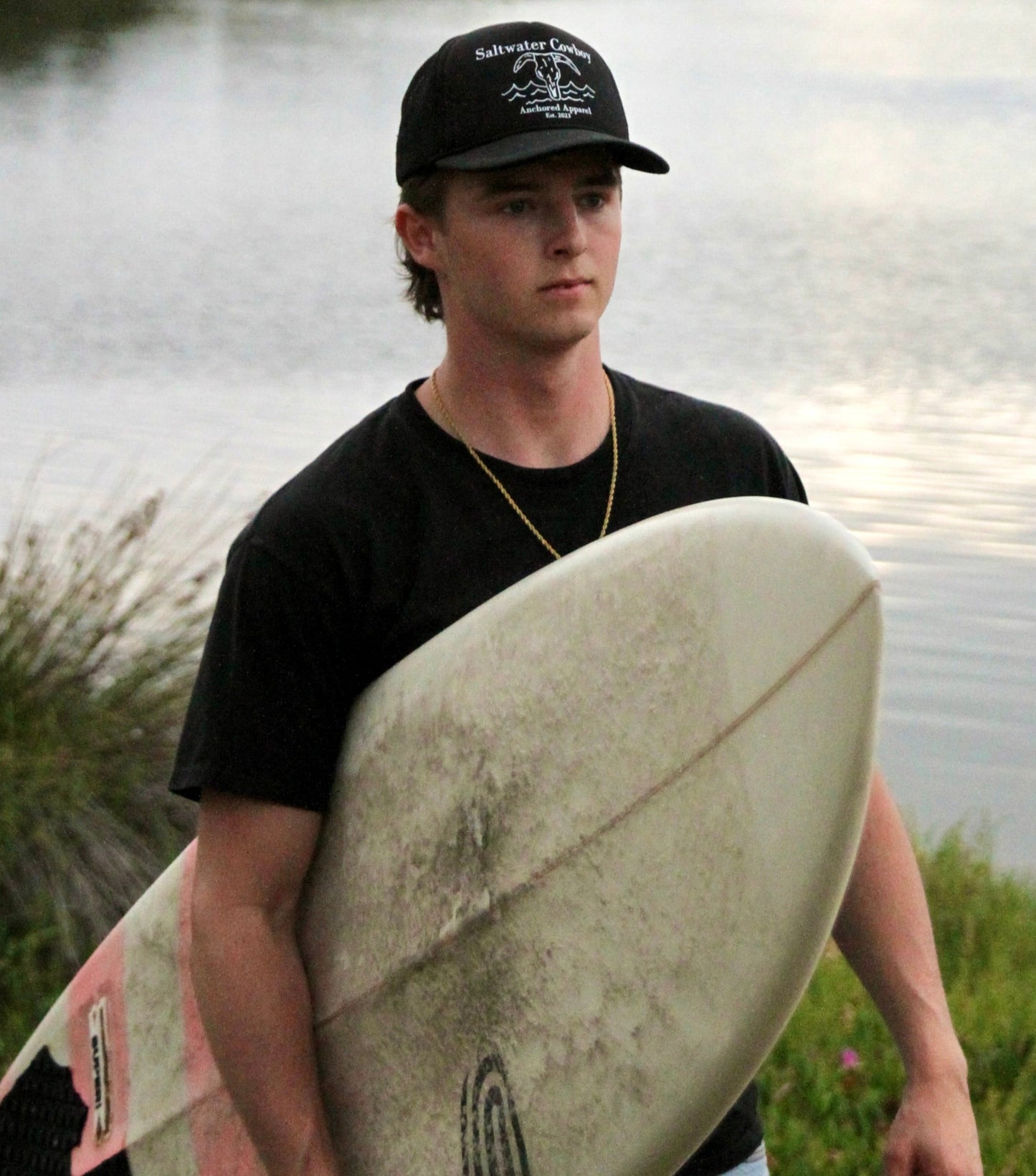 Saltwater Cowboy Trucker Hat Black