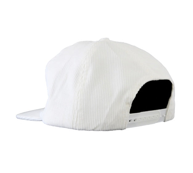 Anchored Corduroy Snapback White