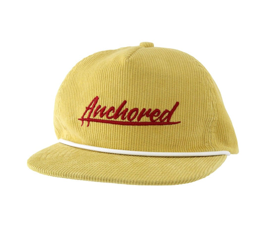 Anchored Corduroy Snapback Mustard