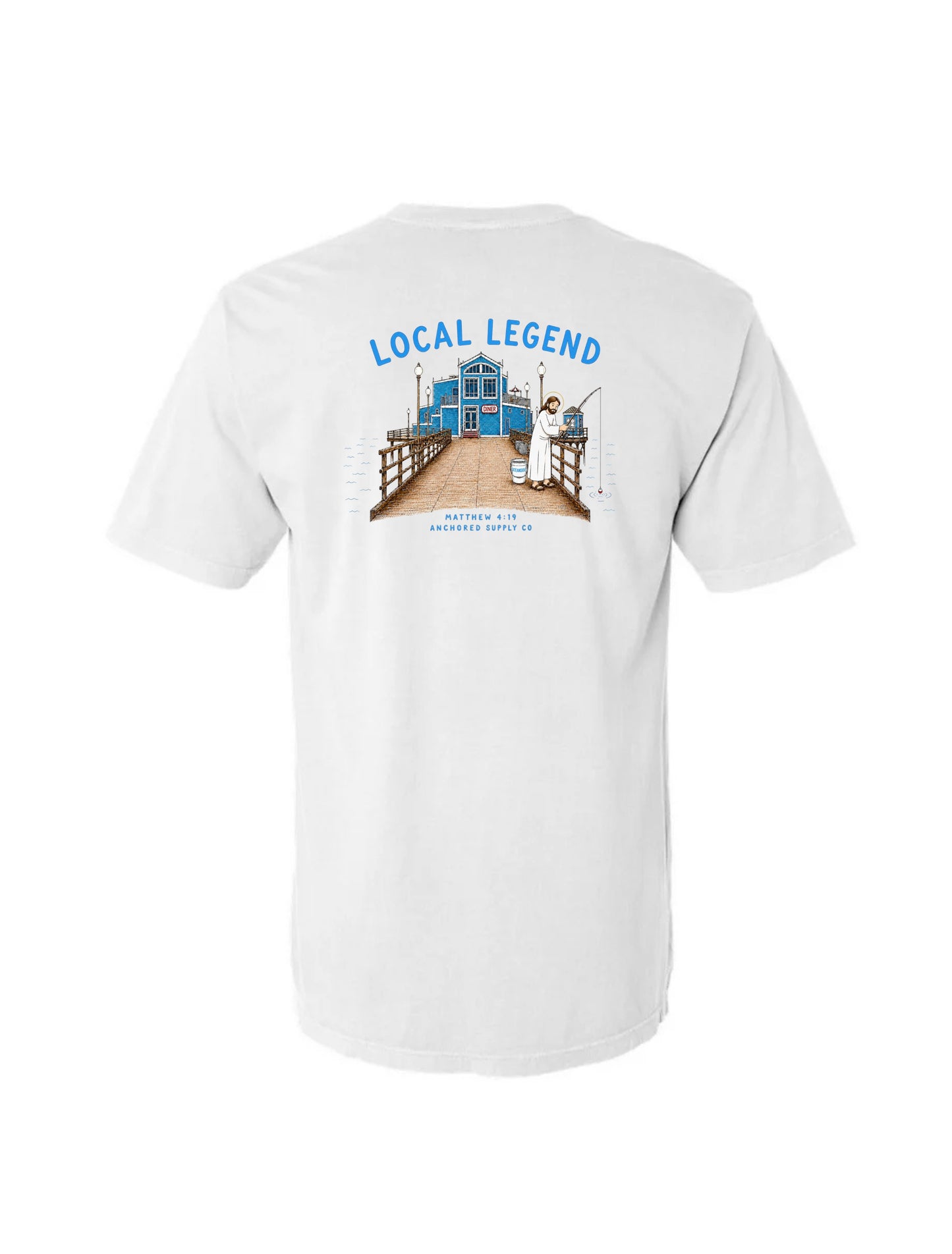 Local Legend Oceanside Jesus Tee White