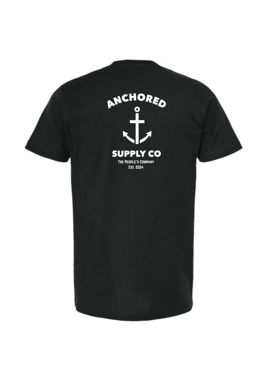 Anchored Supply Co Tee Black